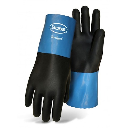 Boss Boss Men's Indoor/Outdoor Gauntlet Gloves Black/Blue L 1 pair 34L